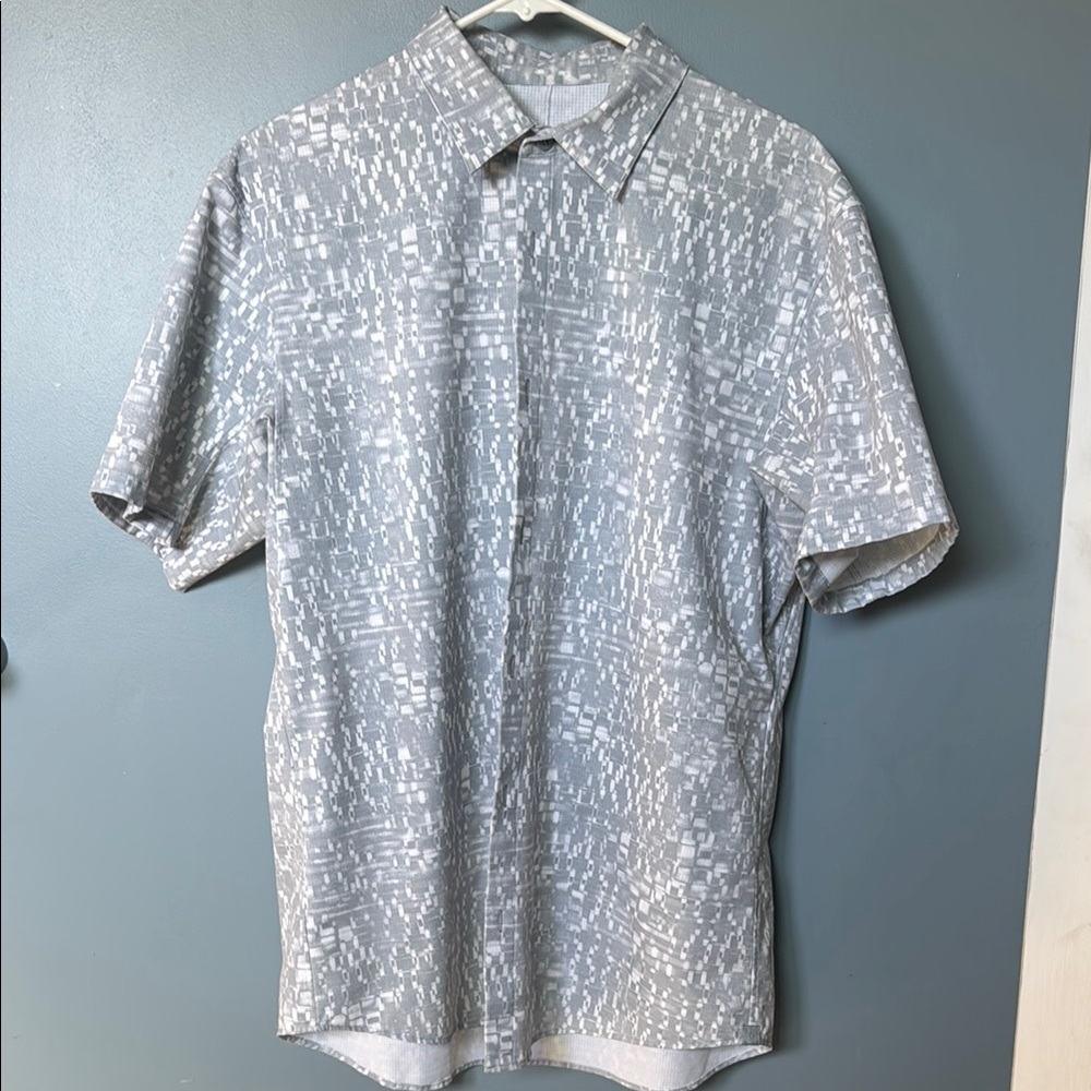 Lululemon Gray Patterned Men's Shirt